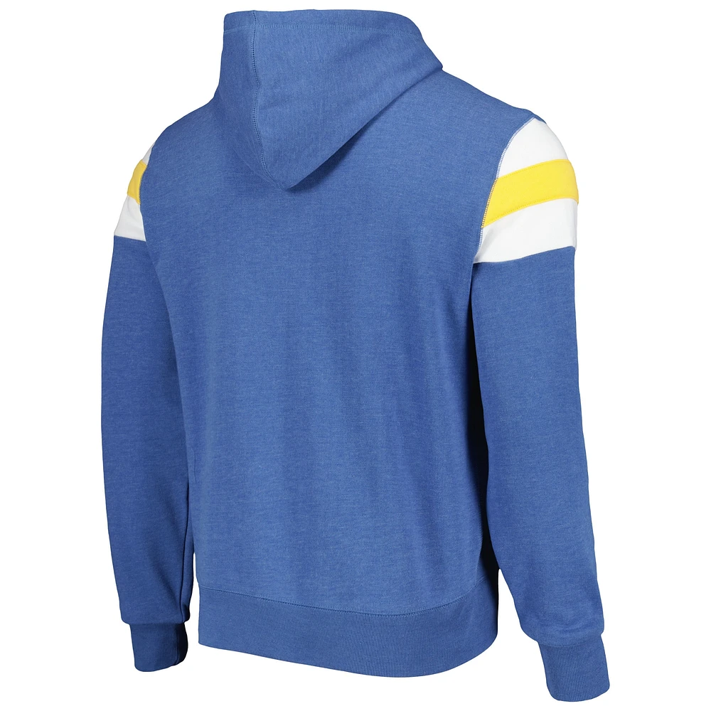 Sweat à capuche Premier Nico des Chargers de Los Angeles '47 bleu poudre chiné pour hommes