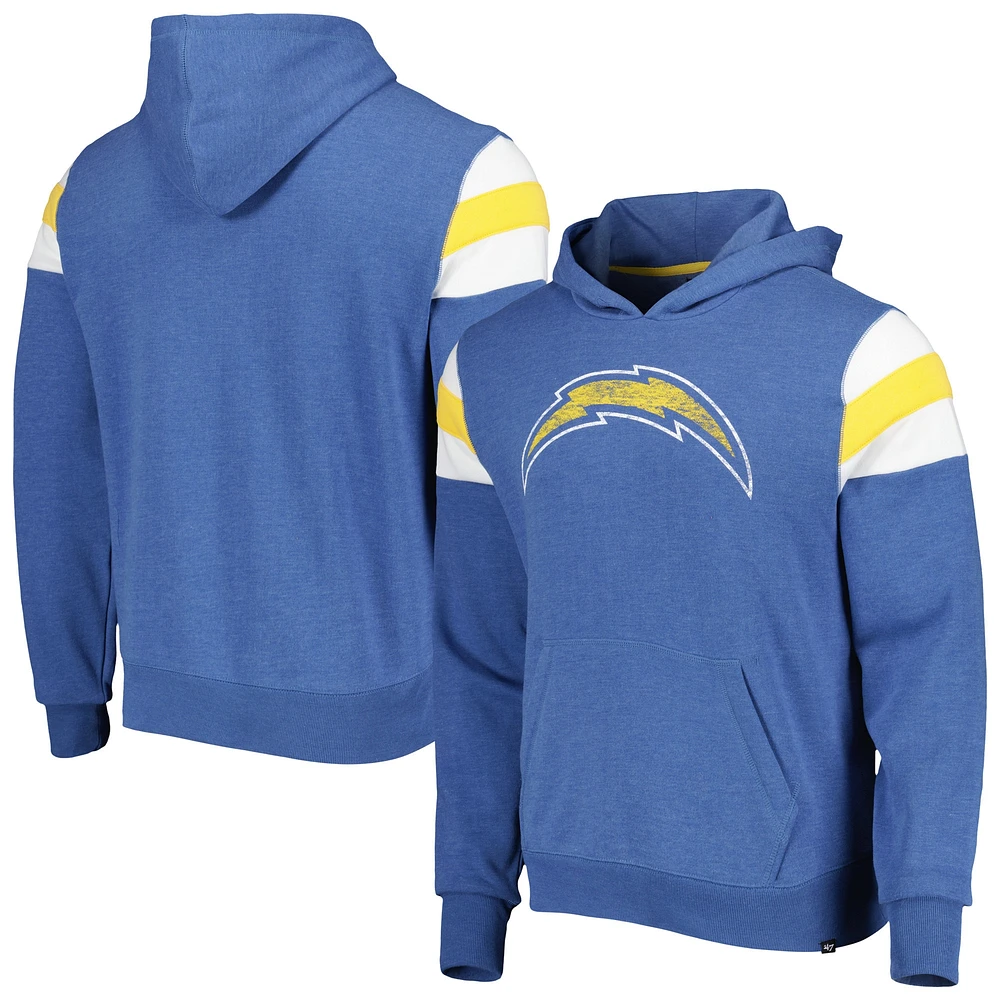 Sweat à capuche Premier Nico des Chargers de Los Angeles '47 bleu poudre chiné pour hommes