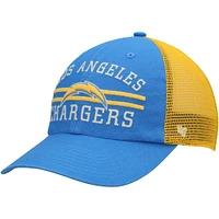 Casquette '47 Powder Blue/Gold Los Angeles Chargers Highpoint Trucker Clean Up Snapback pour homme