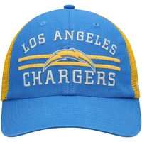 Casquette '47 Powder Blue/Gold Los Angeles Chargers Highpoint Trucker Clean Up Snapback pour homme