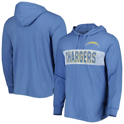 T-shirt à capuche manches longues pour homme '47 Powder Blue Los Angeles Chargers Field Franklin