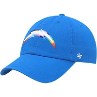 Men's '47 Powder Blue Los Angeles Chargers Pride Clean Up Adjustable Hat