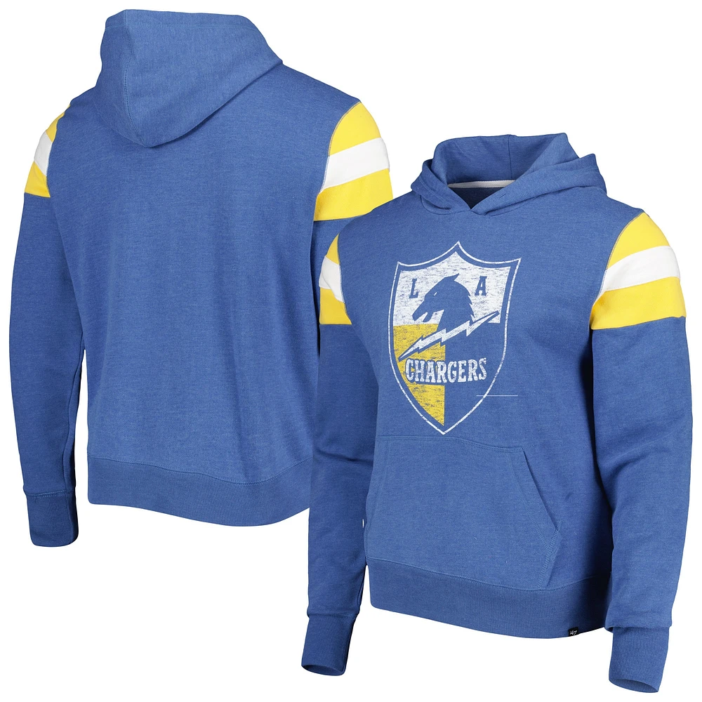 Men's '47 Royal Los Angeles Chargers Legacy Premier Nico Pullover Hoodie