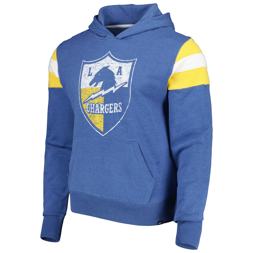 Men's '47 Royal Los Angeles Chargers Legacy Premier Nico Pullover Hoodie