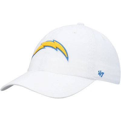 Casquette réglable Clean Up Los Angeles Chargers '47 blanche pour homme