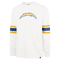 Men's '47 White Los Angeles Chargers Gridiron Premier Brex Long Sleeve T-Shirt