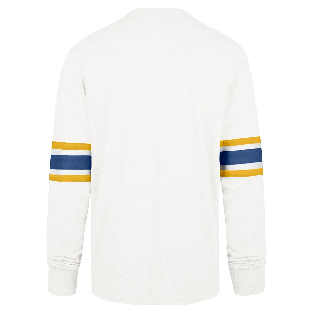 Men's '47 White Los Angeles Chargers Gridiron Premier Brex Long Sleeve T-Shirt