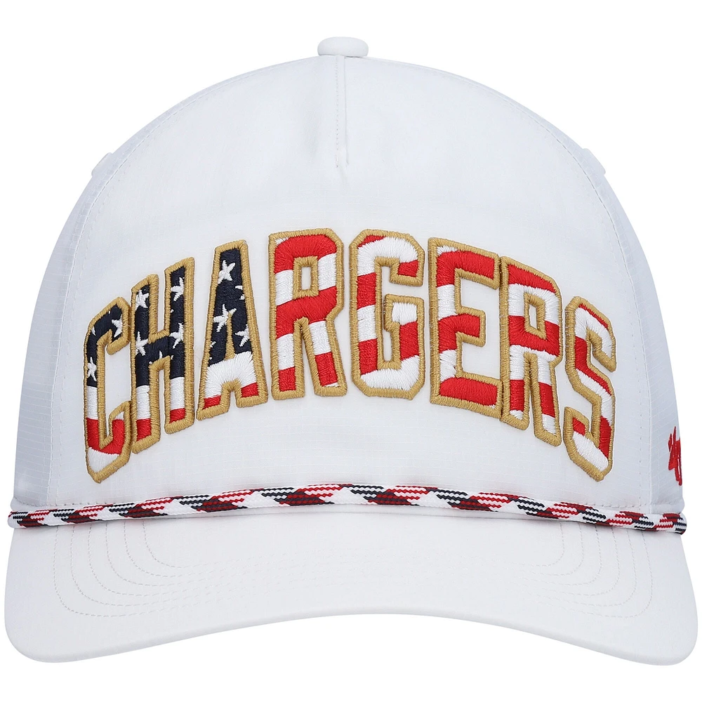 Men's '47 White Los Angeles Chargers Hitch Stars and Stripes Trucker Adjustable Hat