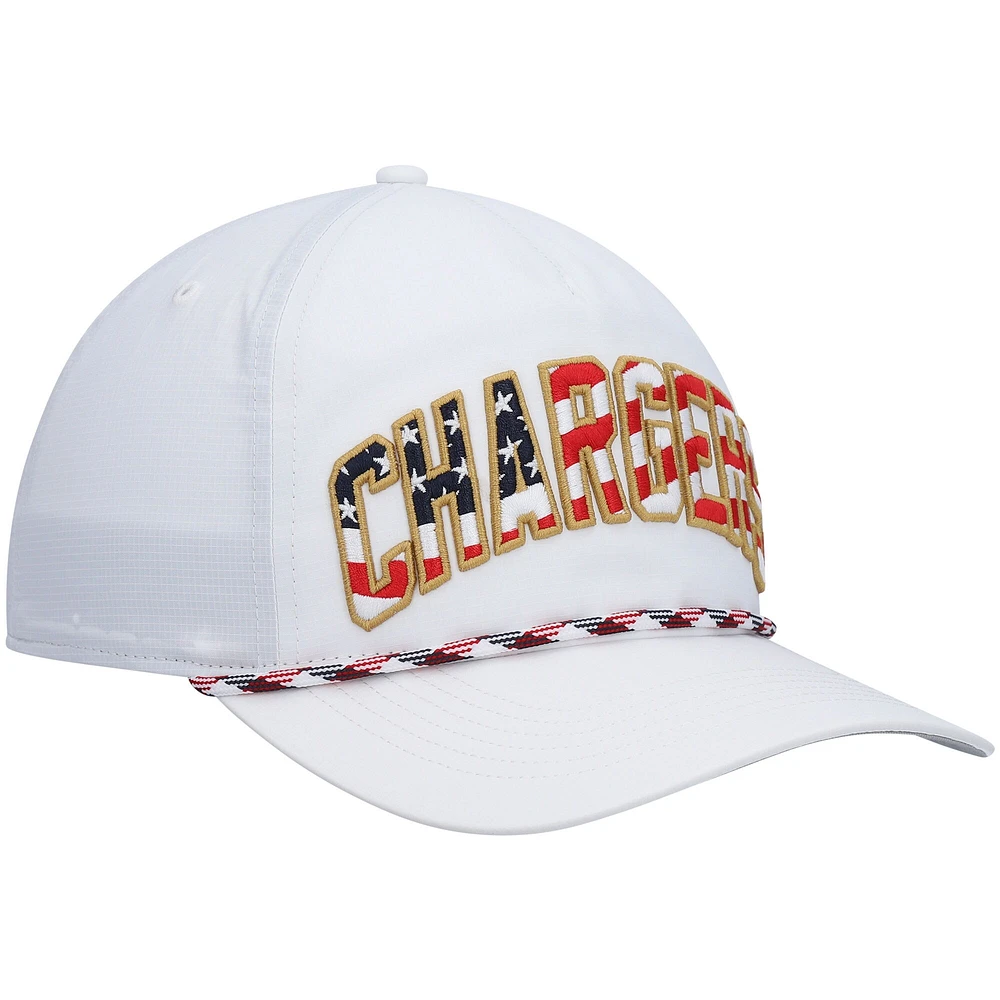 Casquette réglable '47 Los Angeles Chargers Hitch Stars and Stripes Trucker blanche pour homme