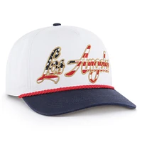 Men's '47 White Los Angeles Chargers Patriotic Overhand Hitch Adjustable Hat