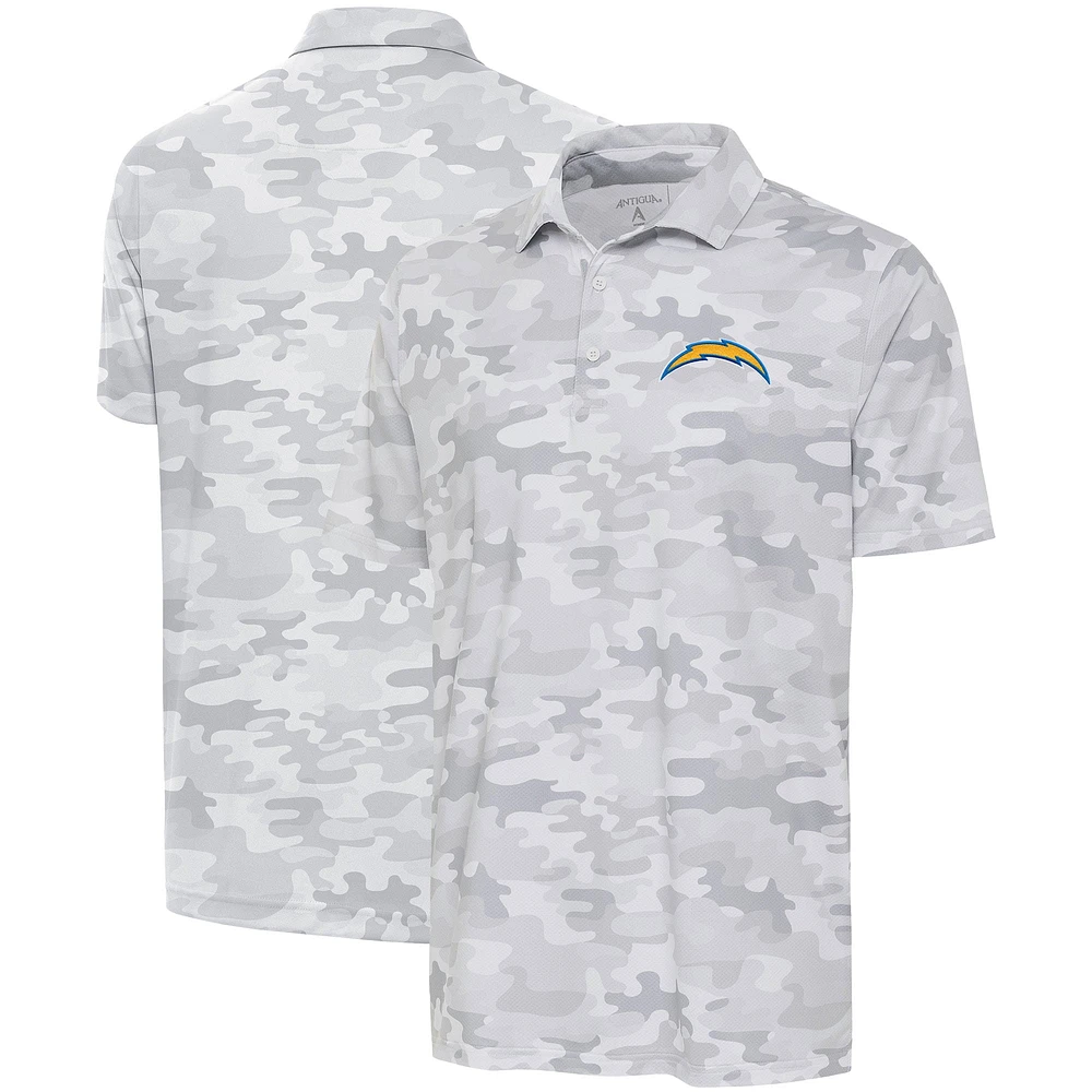 Polo Antigua blanc Los Angeles Chargers Collide pour hommes