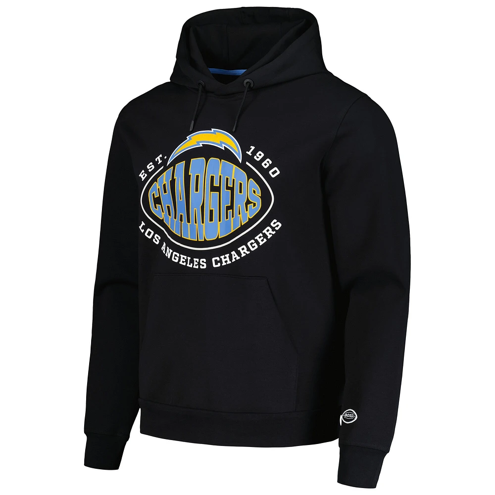 Sweat à capuche noir BOSS X NFL Los Angeles Chargers Touchback pour hommes