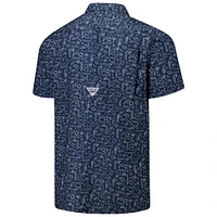 Chemise boutonnée Columbia PFG bleu marine Los Angeles Chargers Super Slack Tide Omni-Wick pour homme