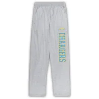 Concepts Sport Powder Blue/Heather Grey Los Angeles Chargers Big & Tall T-Shirt Pyjama Pants Sleep Set