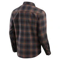 Chemise boutonnée à manches longues classique en flanelle pour homme Darius Rucker Collection by Fanatics, anthracite, Los Angeles Chargers