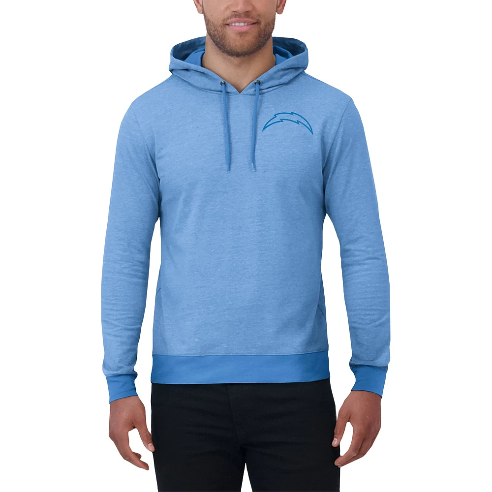 Men's Darius Rucker Collection by Fanatics Powder Blue Los Angeles Chargers Tonal Knit Pullover Hoodie