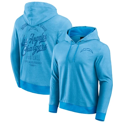 Men's Darius Rucker Collection by Fanatics Powder Blue Los Angeles Chargers Tonal Knit Pullover Hoodie