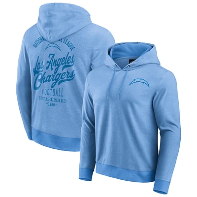 Sweat à capuche en tricot ton sur bleu poudre Los Angeles Chargers de la collection Darius Rucker pour hommes par Fanatics