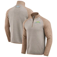 Men's Darius Rucker Collection by Fanatics Tan Los Angeles Chargers Tonal Quarter-Zip Jacket