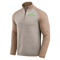 Men's Darius Rucker Collection by Fanatics Tan Los Angeles Chargers Tonal Quarter-Zip Jacket