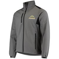 Men's Dunbrooke Charcoal Los Angeles Chargers Circle Softshell Fleece Full-Zip Jacket