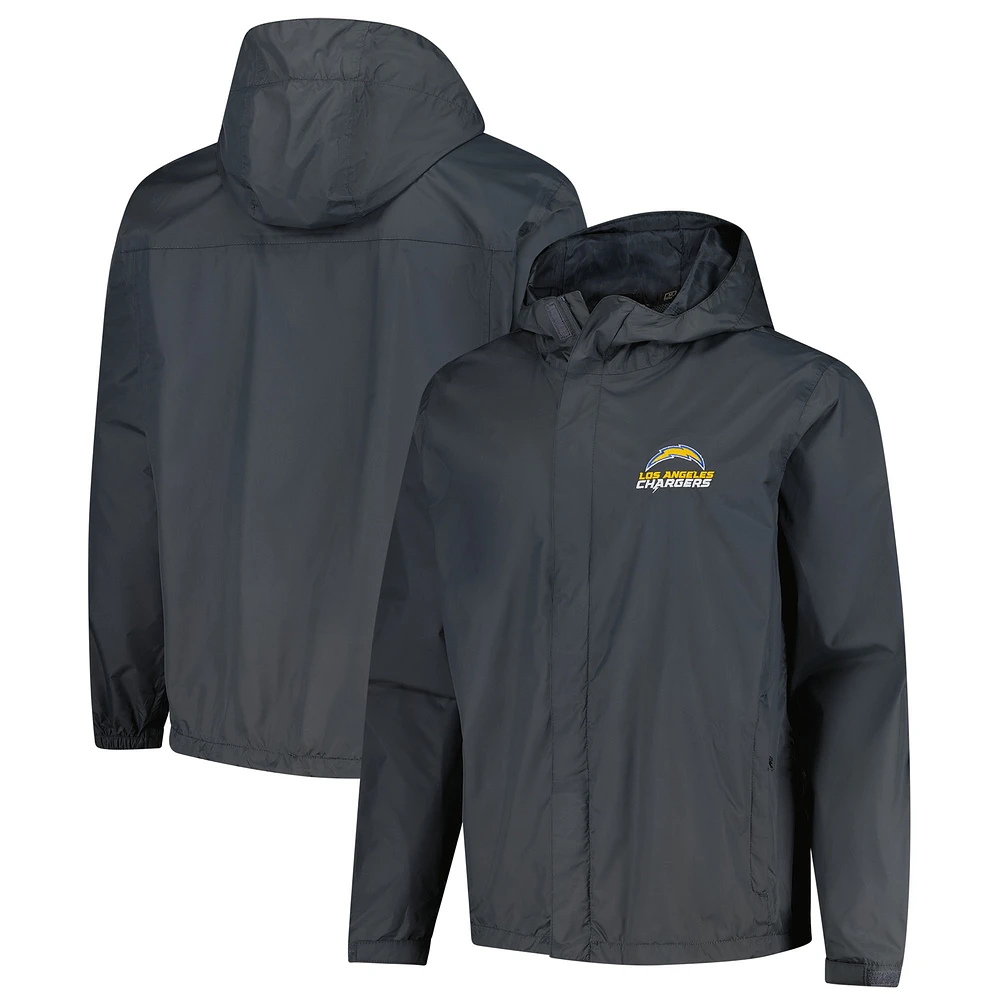 Veste à capuche zippée et imperméable pour homme Dunbrooke Graphite Los Angeles Chargers Tropic