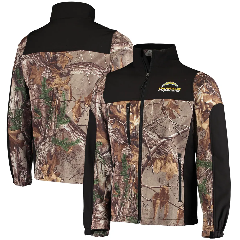 Veste à fermeture éclair intégrale Dunbrooke Realtree Camo/Noir Los Angeles Chargers Circle Hunter pour homme