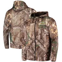 Dunbrooke Realtree Camo Los Angeles Chargers Trophy Tech Fleece Sweat à capuche entièrement zippé pour homme