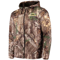 Dunbrooke Realtree Camo Los Angeles Chargers Trophy Tech Fleece Sweat à capuche entièrement zippé pour homme