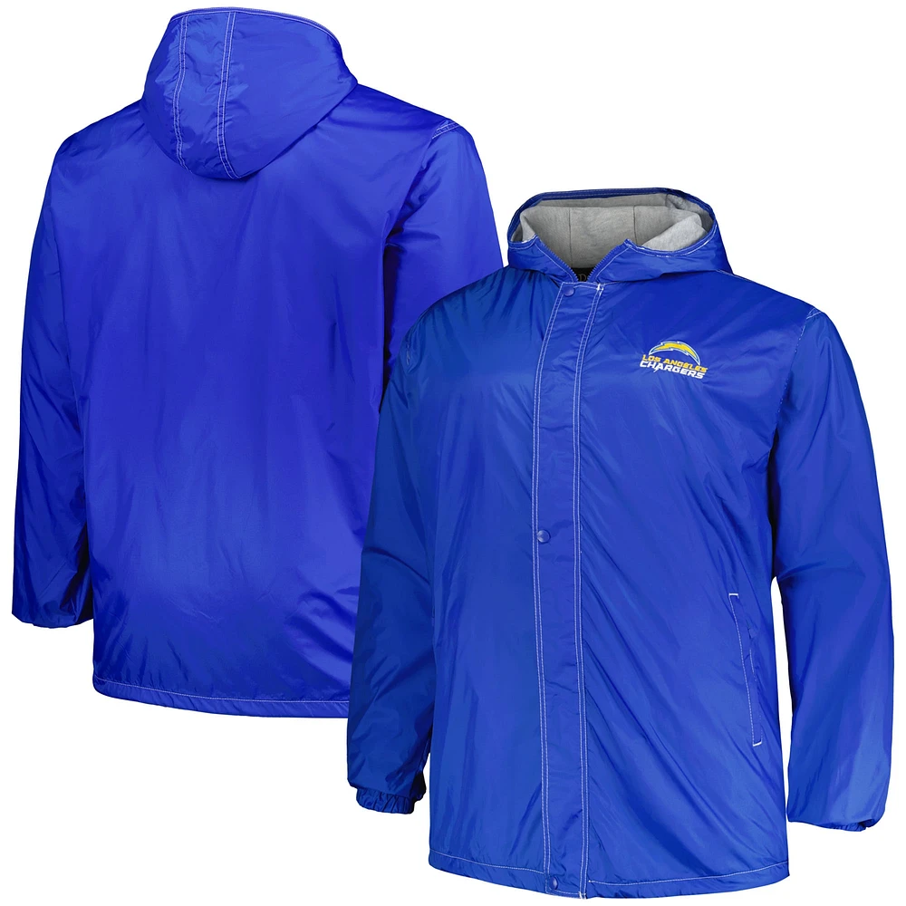 Veste entièrement zippée Dunbrooke Royal Los Angeles Chargers Big & Tall Legacy Stadium pour hommes