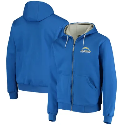 Men's Dunbrooke Tan Los Angeles Chargers Big & Tall Dakota Canvas Hoodie Full-Zip Jacket