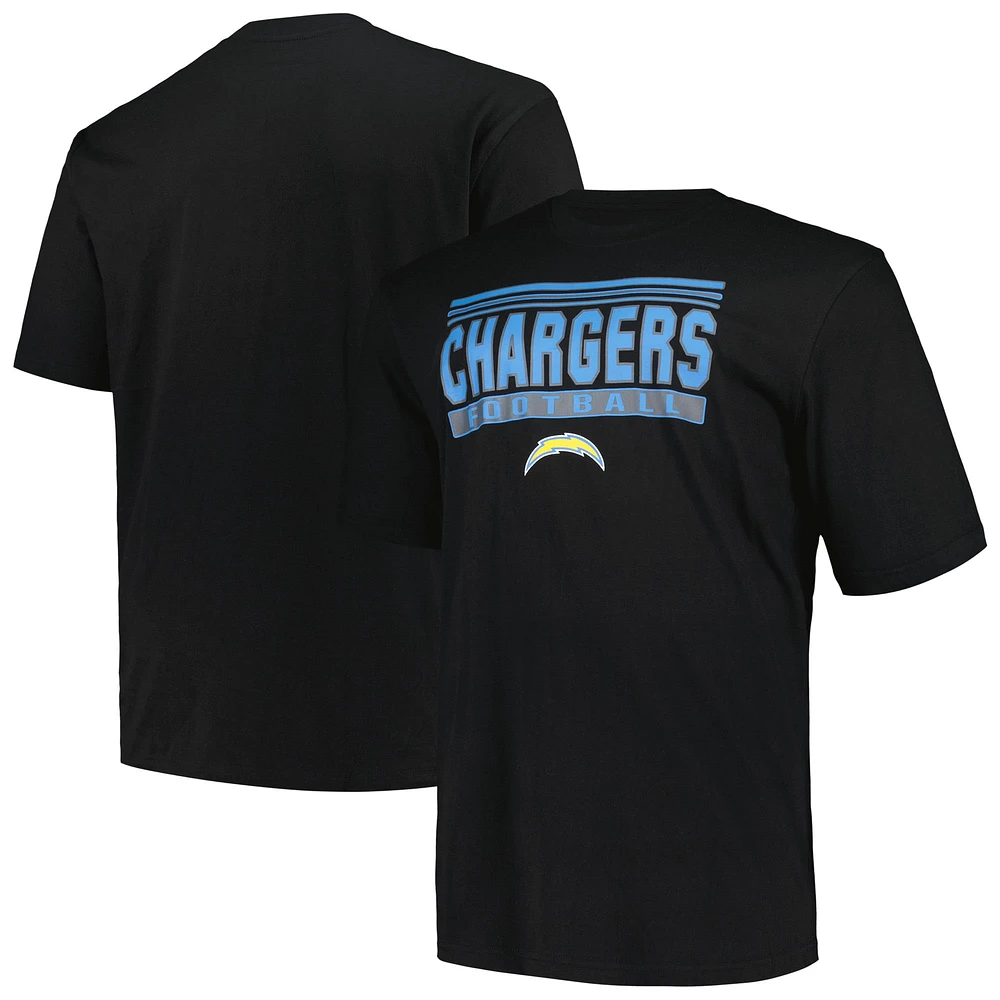 T-shirt pop noir Big & Tall Fanatics pour hommes des Chargers de Los Angeles