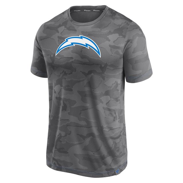 Fanatics Branded Men's Fanatics Branded Gray Los Angeles Chargers Camo  Jacquard - T-Shirt