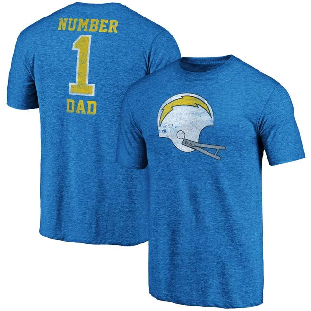 Men's Fanatics Branded Blue Detroit Lions #1 Dad T-Shirt