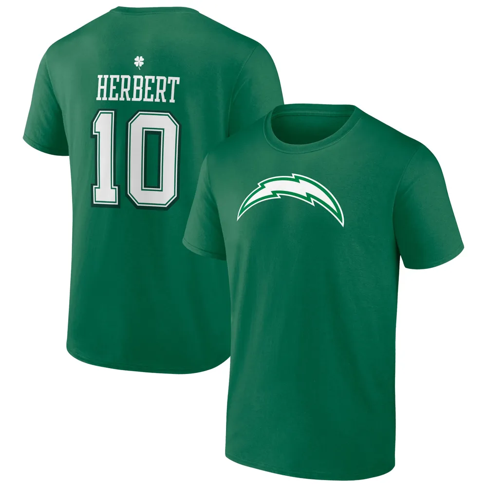 Lids Justin Herbert Los Angeles Chargers Fanatics Branded St. Patrick's Day  Icon Player T-Shirt - Green