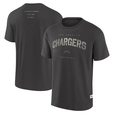 Men's Fanatics Charcoal Los Angeles Chargers Elements Weathered Tonal Future Ground T-Shirt