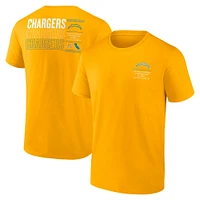 T-shirt Fanatics Gold Los Angeles Chargers Repeat Stats pour homme