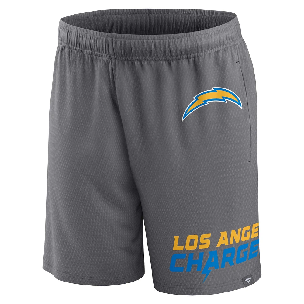 Fanatics gris Los Angeles Chargers Clincher pour hommes - Short