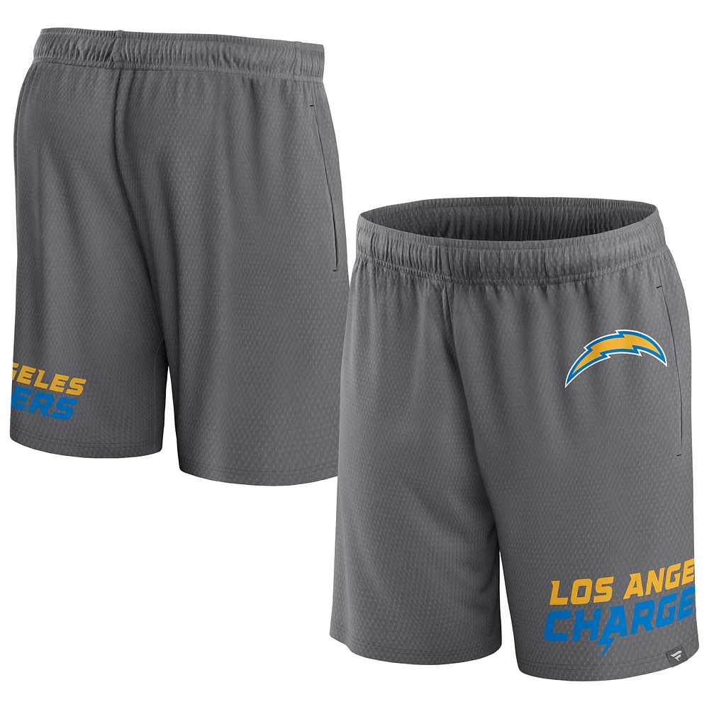 Fanatics gris Los Angeles Chargers Clincher pour hommes - Short