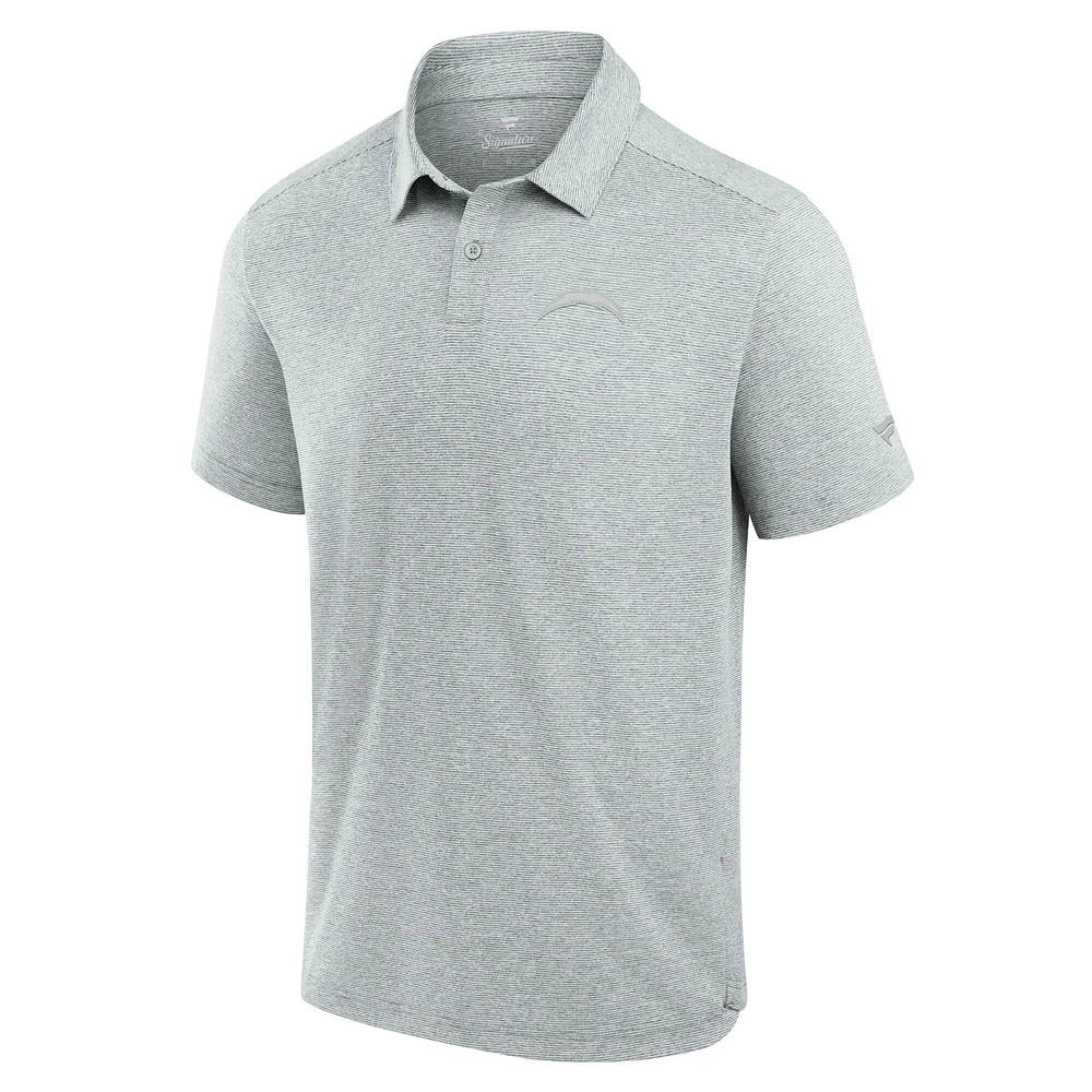 Men's Fanatics Gray Los Angeles Chargers Front Office Tech Polo