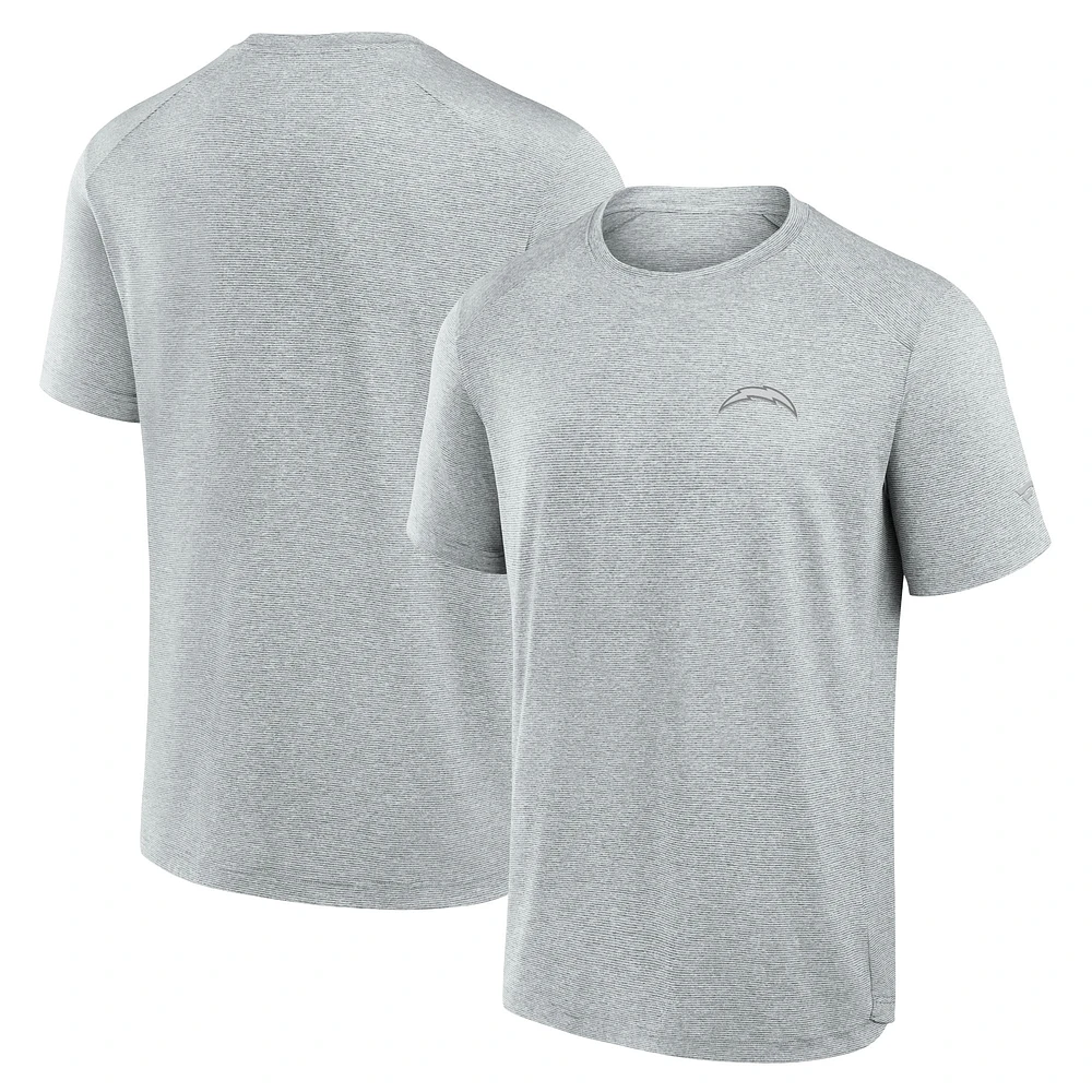 T-shirt technique gris Los Angeles Chargers Front Office Fanatics pour hommes