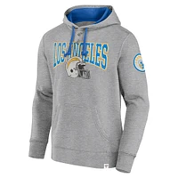 Men's Fanatics  Gray Los Angeles Chargers Label Maker Pullover Hoodie