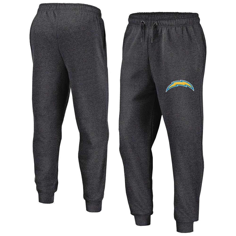 Men's Fanatics  Heather Charcoal Los Angeles Chargers Boost Fleece Joggers