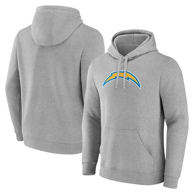 Sweat à capuche en polaire gris chiné Los Angeles Chargers Deliver Fanatics pour hommes