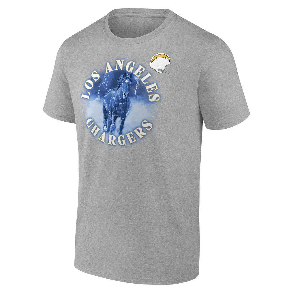 Men's Fanatics Heathered Gray Los Angeles Chargers Big & Tall Sporting Chance T-Shirt
