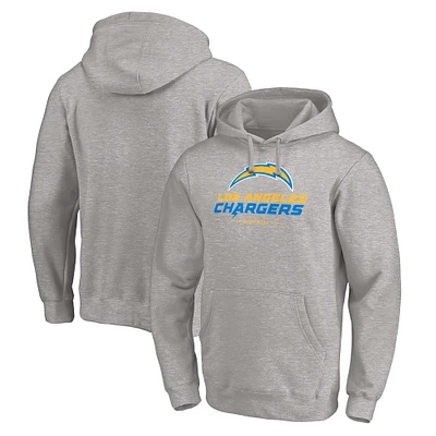 Sweat à capuche Fanatics gris chiné Los Angeles Chargers Big & Tall Team Lockup pour hommes