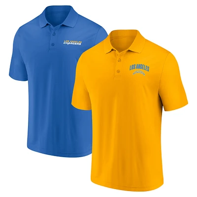 Ensemble de deux polos Lockup Fanatics Los Angeles Chargers pour hommes