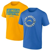 Pack combiné de t-shirts Fanatics Los Angeles Chargers Serve pour hommes