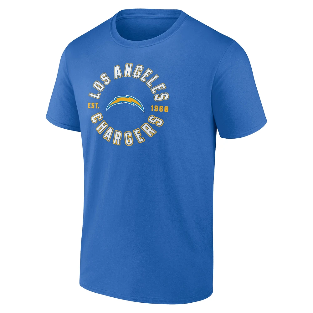 Pack combiné de t-shirts Fanatics Los Angeles Chargers Serve pour hommes