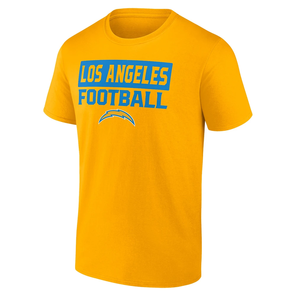 Pack combiné de t-shirts Fanatics Los Angeles Chargers Serve pour hommes